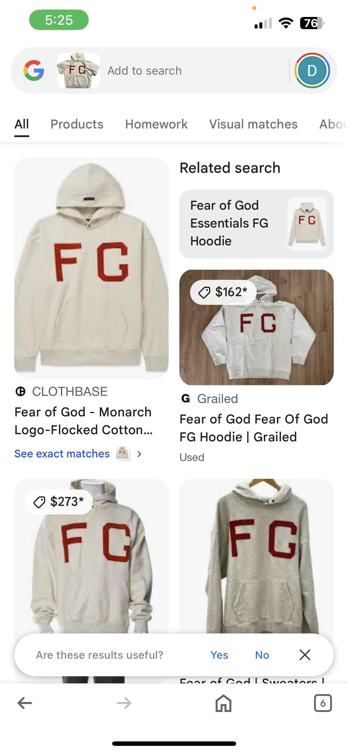 “Fear Of God” Hoodie (L)