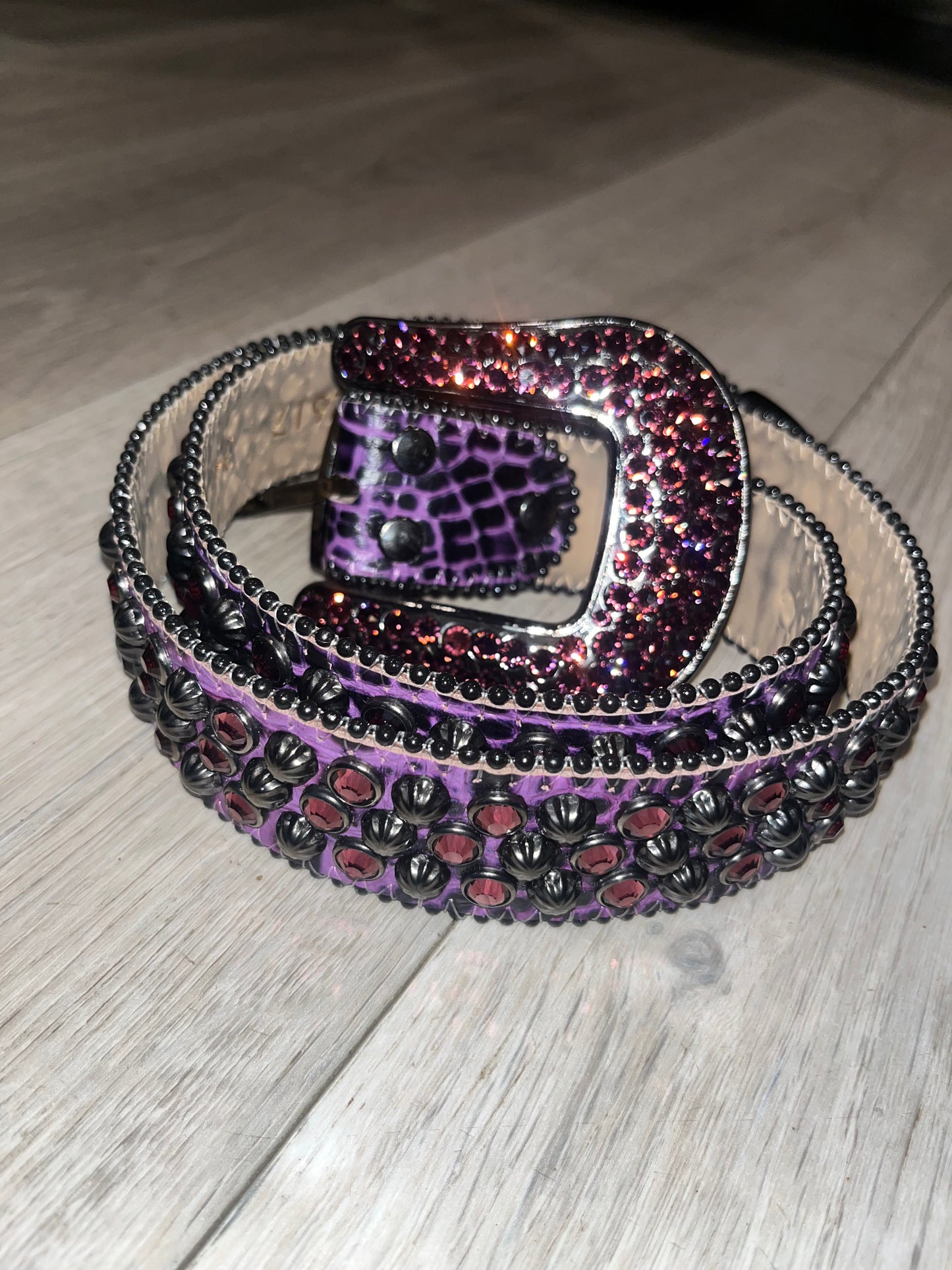 Purple B.B Simon Belt